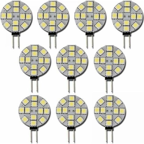 10x G4 LED Bulb DC 12V Non-dimmable White 6000K Light Bulb Replacement 20W Halogen Lamp for Kitchen Motorhome RV Trailer Boat (1/5)