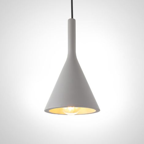 Paco Home Luminaire à suspension , E27, luminaire pour séjour, salle à manger, cuisine, réglable en hauteur  Béton Gris,  Sans ampoules