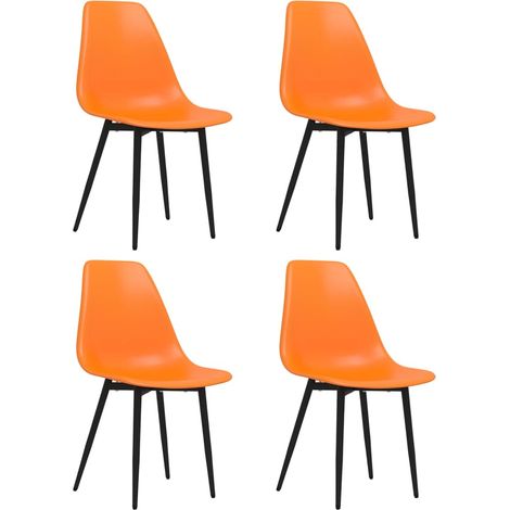 Maison Exclusive - Esszimmerstühle 4 Stk. Orange PP