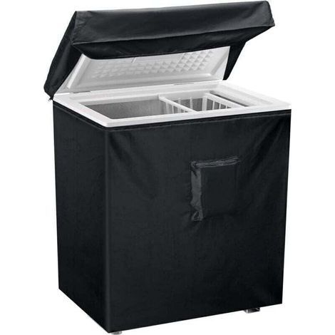 Housse pour Congélateur Coffre, Housse De Protection Imperméable Pour Congélateur Armoire,avec couvercle supérieur pour ouverture, poche à fermeture pour Terrasse Jardin Balcon Cour