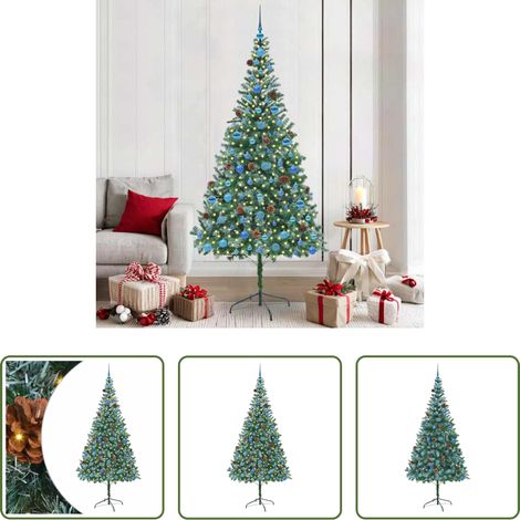 Kegelbaum -  Künstlicher Weihnachtsbaum Grün 210 cm PVC und Stahl
