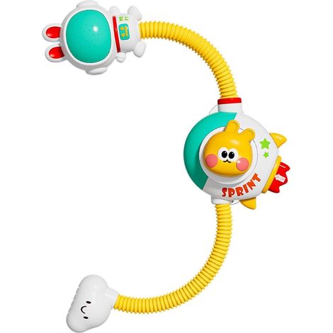 Jouet de douche pour enfants avec ventouse interactif électrique Jouet de bain en forme de lapin pour garçons et filles, enfants, parents, maison, salle de bain, baignoire, fête et anniversaire (1/5)