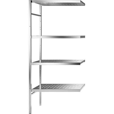 FRANKEL kaiserkraft, Rayonnage emboîtable en inox, 4 tablettes (1/3)