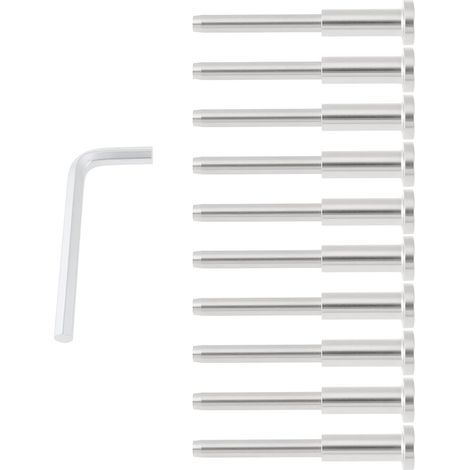 Store Lot de 10 Tiges de Connexion Invisibles pour Garde-corps en Acier Inoxydable 316 3,2 Mm pour Poteaux en Bois Métal Fil Argent (1/5)