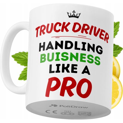 Mug humoristique pour chauffeur routier, avec un texte amusant et un design graphique original. Idéal pour les anniversaires, les fêtes et les occasions spéciales. Mug premium pour la maison, le burea (1/5)