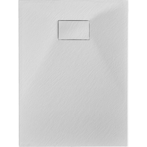 SKLUM Soho rechteckige, rutschfeste, extraflache Duschwanne aus SMC-Harz Weiss 100 x 70 cm