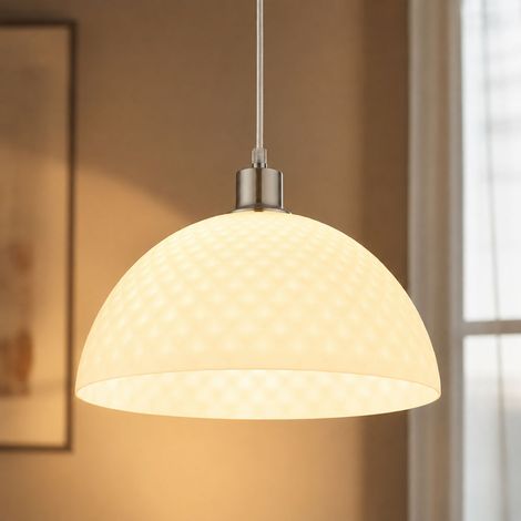 Hängeleuchte Pendelleuchte Esszimmerlampe 1-flammig Silber Metall H 120 cm (1/5)