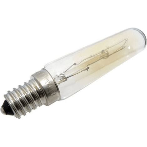 Lot de 2 ampoules halogènes T25L E14 40W long. 81mm diam. 23mm (484000008834, 9029791929) Hotte AEG, ALNO, ARISTON HOTPOINT, ARTHUR MARTIN ELECTROLUX, BAUKNECHT, BRANDT, CANDY, CLIMADIFF, CREDA, CRYST (1/2)