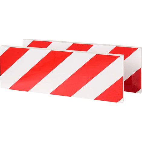 Garagen-Wandschutz, 2 Stück Auto-Türkanten-Schutz selbstklebend 40x15x1,5 cm rot/weiß (1/5)