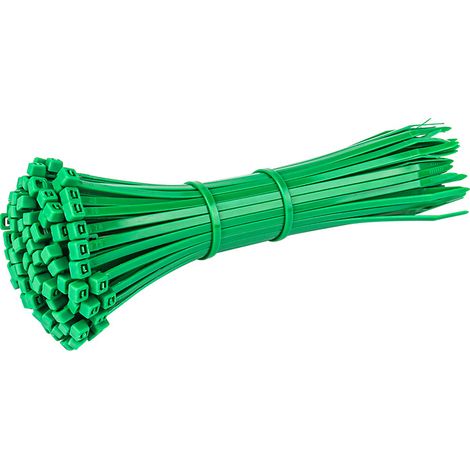 200 Pcs Collier De Serrage Plastique Vert 200 x 3.6 mm,Petit Serre Cable,Attache Câble en Nylon Pour Cable Management Vert (1/5)