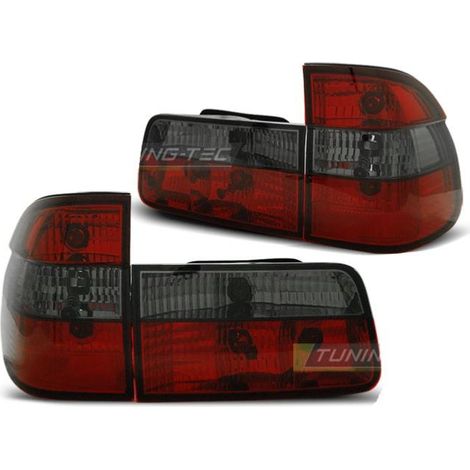 Paire de feux arriere BMW serie 5 E39 Berline 95-00 rouge fume-27335760 (1/2)