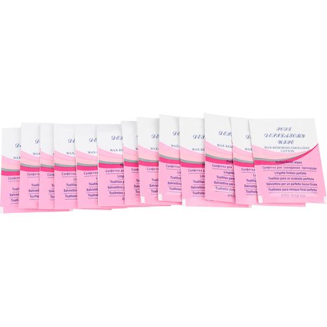 Lingettes dépilatoires à usage unique, disques de coton dépilatoires, papier ciré pour l'épilation, compresses dépilatoires et kits de nettoyage après épilation. (1/5)