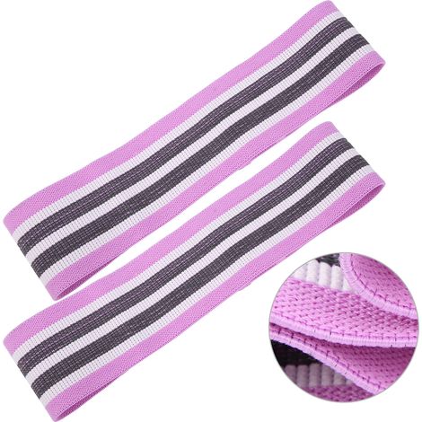 2 Pièces Bande Élastique Fitness Résistance Cuisse Fessier Antidérapant Violet (1/5)