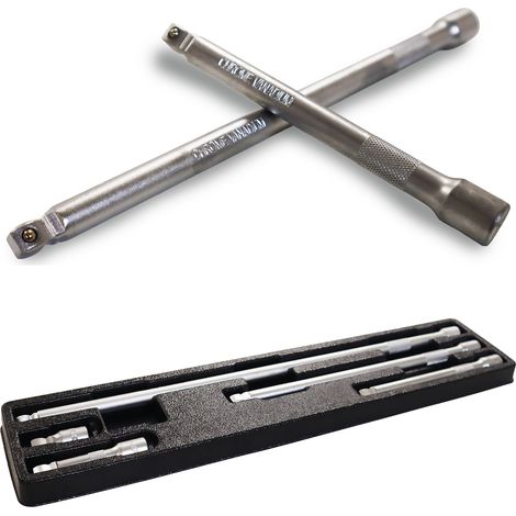 Bituxx 5-tlg. Stecknuss Verlängerung Verlängerungsset Ratschen Knarren Steckschlüssel Set 3/8 Zoll 40-75-150-250-400mm