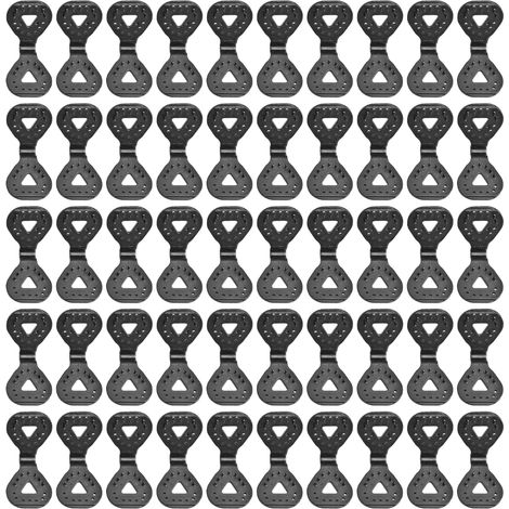 50 clips de fixation pour toile d'ombrage, filet de protection solaire et toile de jardin. (1/5)