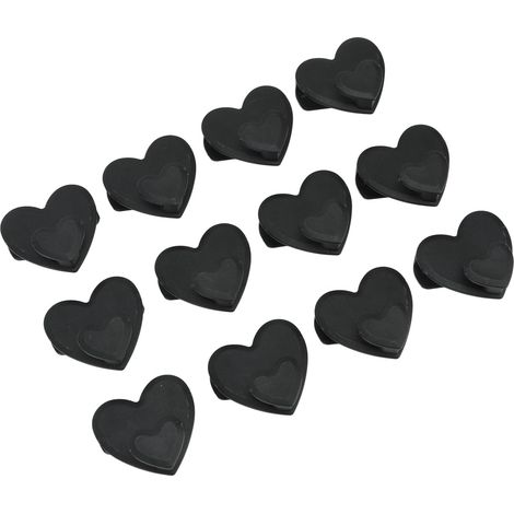Lot de 12 crochets de connexion pour cintres, multifonctionnels, pour penderie et séchage, noirs