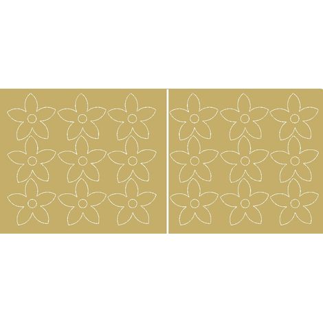 Stickers muraux fleurs, 18 pièces, or mat