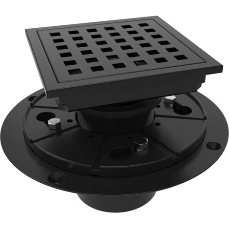 4 pouces d'acier inoxydable fuite de grille carrée noire (1/5)