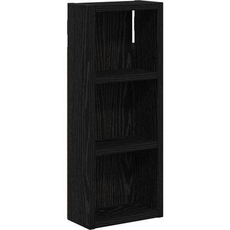 Bathroom Wall Cabinet Black Oak 20 x 10 x 50 cm Engineered wood vidaXL