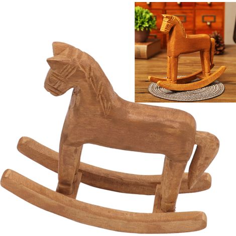 Antikes Schaukelpferd aus Holz, Bürodekoration, Holzkunsthandwerk, Wohnaccessoire. (1/5)