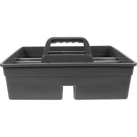 Organisateur de Nettoyage avec Poignée pour Maison et Salle de Bain Boîte de Rangement Pratique pour Outils de Nettoyage Transport Facile et Montage sur Chariot Ménager Gris (1/5)