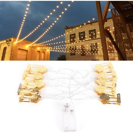 Guirlande lumineuse de 1,5 m, ornement décoratif innovant en fer forgé doré pour le Ramadan, style musulman (1/5)