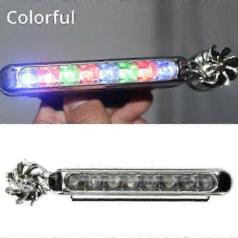 Phare de voiture extérieur à 8 LED alimenté par le vent, feux de jour, antibrouillards, feu de jour automatique, énergie éolienne, sans câblage (1/5)