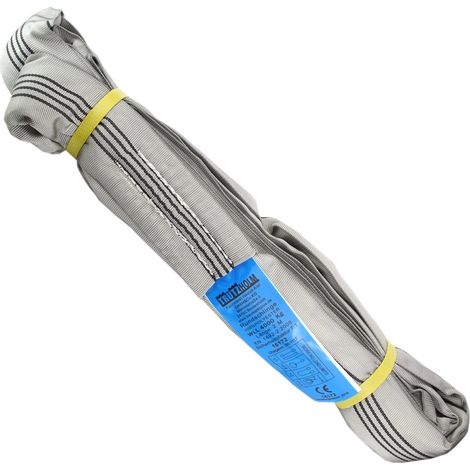 Rundschlinge 4000 kg 4 to grau 4 m Umfang Hebeband Hebeschlinge Kran Hebegurt (1/3)