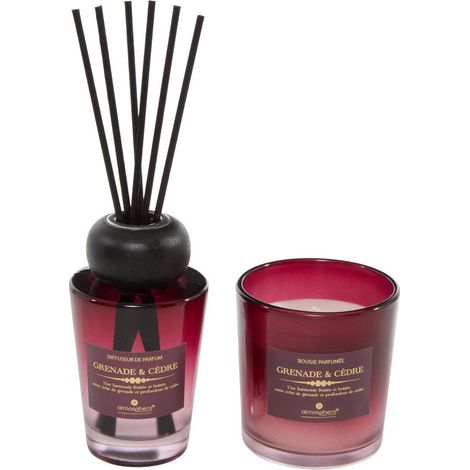 Coffret senteur Alma grenade et cèdre - Atmosphera créateur d'intérieur (1/5)