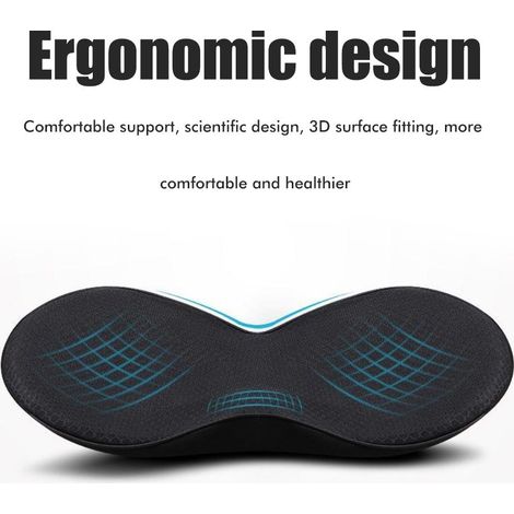 Coussin de siège auto pour conducteur, coussin épais rehaussant le siège, coussin soulageant l'inconfort lombaire pour toutes les saisons (1/5)
