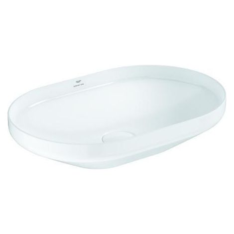 Bol de montage Airio 39966 sans trop-plein, oval, blanc alpin