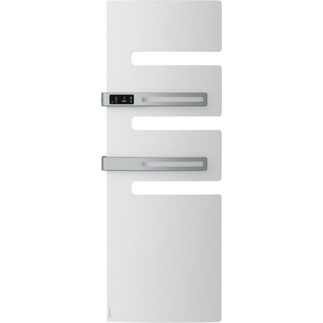 Atlantic – Sèche-serviettes mixte soufflant 1750W – Soufflerie 1000W pour montée rapide +4°C en 10mn – Commande digitale tactile – Mât à gauche