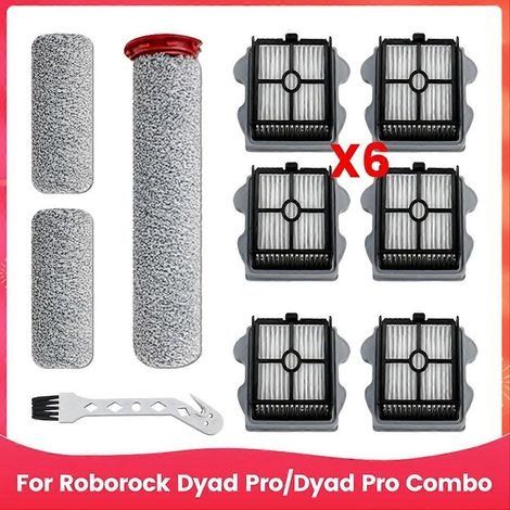 Brosse rotative et filtre HEPA pour aspirateur eau et poussière Roborock Dyad Pro/Dyad Pro Combo (pièces de rechange) (1/5)