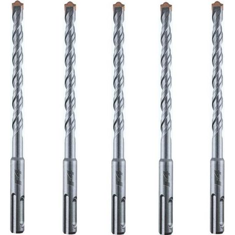 5 Forets Marteau F4 - 2 Taillants HM - Béton, Pierre et Maçonnerie 130° D. 13 x Lt. 160 x Lu. 100 mm x Q. SDS+ x Z2 - Diamwood