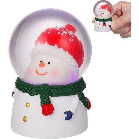 Boule de Noël en Résine Lumière LED, Décoration Adorable pour Table de Chevet, Boule Simple pour Décor de Maison en Hiver (1/5)
