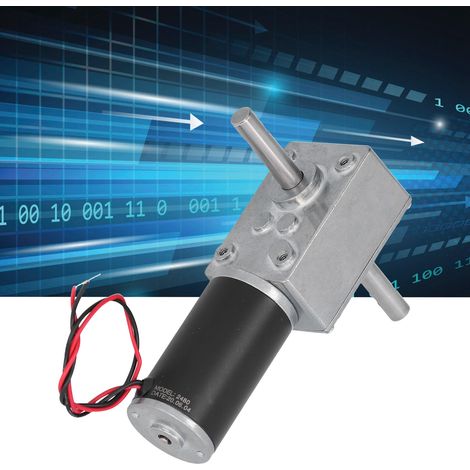 5840-31ZY Doppelausgangs-Schneckengetriebe-Gleichstrommotor, Ganzmetallgetriebe, selbsthemmend, 33 mm Wellenlänge, 24 V DC, 80 U/min (1/5)