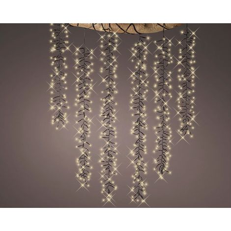 Lumineo LED Lichtervorhang Tree cascade Twinkle schwarz 6 Stränge 480 Lichter - warmweiß (1/5)