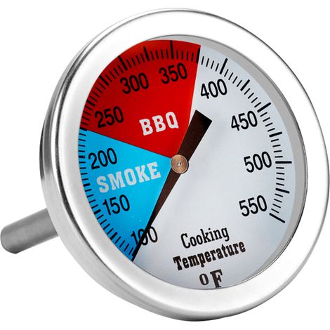 Thermomètre 2 pouces Plage de température 100-550℉ Tige en acier inoxydable pour BBQ (1/5)