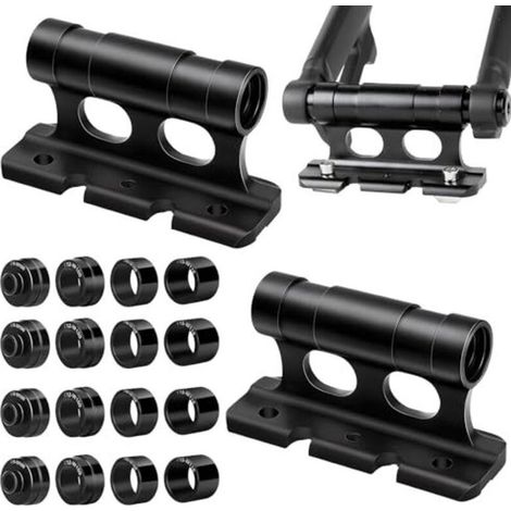 Support de fourche de vélo 2 pièces, support de fourche de toit de vélo de voiture, porte-fourche de vélo avec clip fixe, fourche de vélo en alliage d'aluminium, bloc de vélo polyvalent (1/5)