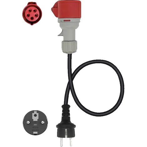 Caricabatterie portatile, classe IP54, design compatto, rosso EEC 32A a 16A (1/2)