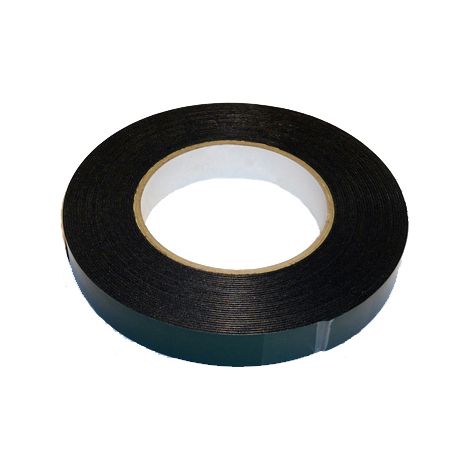Nastro adesivo biadesivo spugnoso multisuperficie nero 25 mm x 10 metri