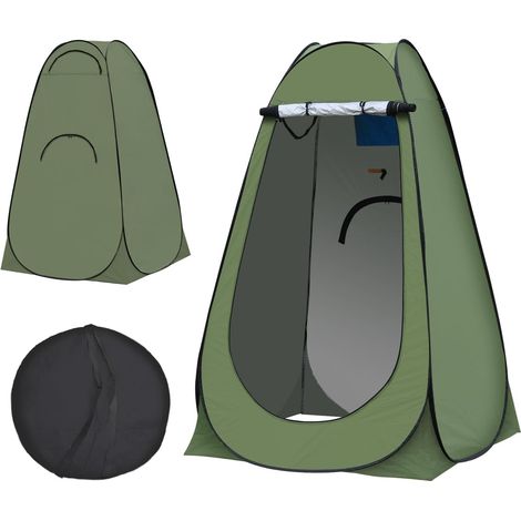 Aufklappbares Camping-Toilettenzelt, UV-beständig, tragbares Duschzelt für Strand, Angeln, Wandern, Baden, Outdoor-Aktivitäten, mit Tragetasche