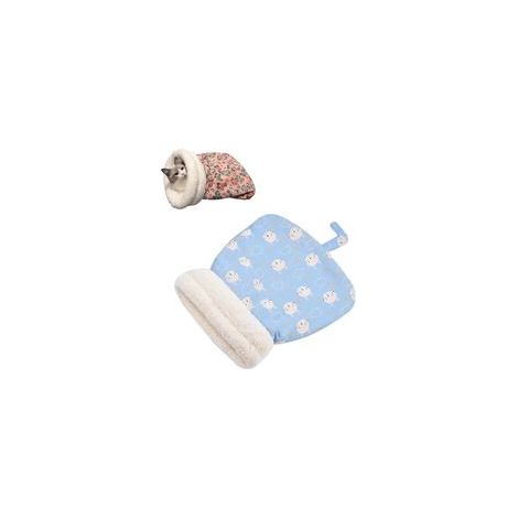 Katzenschlafsack, Katzenschlafsack für drinnen, bequemes Katzenbett, weiches, flauschiges und waschbares Katzenbett, Katzendecke für drinnen (D).-Crezuo