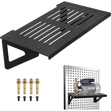 Pressure Washer Wall Mounted Shelf Electric Pressure Washer Storage Rack Wall Mounted Washer Gun Holder for Garages, Workshops, Sheds, Black (1/5)