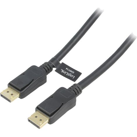 Cable DisplayPort 1.2 prise male des deux cotes 3D 4K UHD 20m - Noir