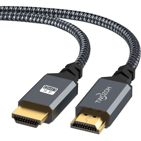 Câble HDMI 4K 5M, Haute Vitesse 60HZ 18Gbps Nylon Tressé HDMI HDMI 2.0 Câble Compatible avec PS5, PS3, PS4, PC, Projector, 4K UHD TV/HDTV, Xbox (1/5)
