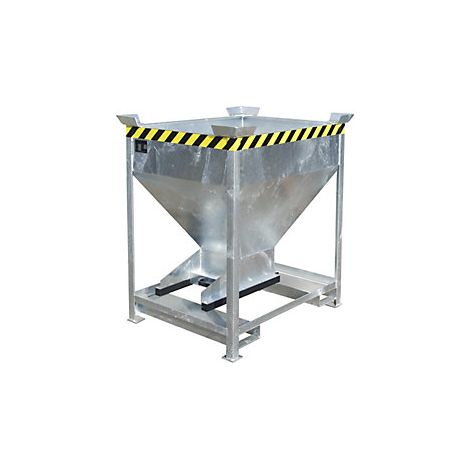 Silo  forma de embudo  fijo con engarces para horquillas 