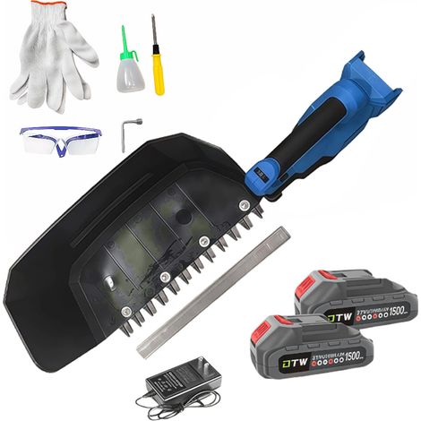 Machine à Cueillir le Thé Électrique Rechargeable, 6 Vitesses Réglables, Portable avec 2 Batteries 1500mAh et Chargeur, pour la Récolte du Thé (1/5)