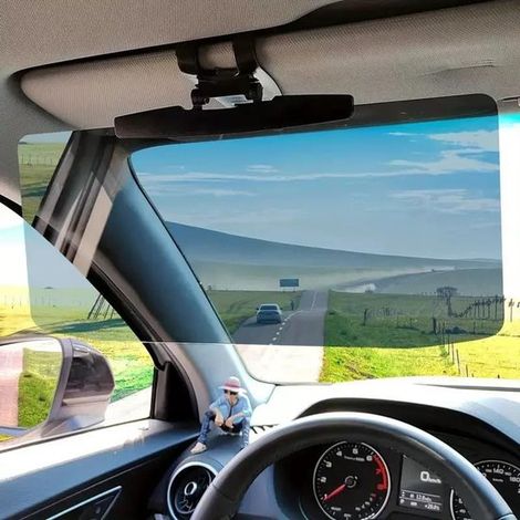 Per le auto: le alette parasole polarizzate sono più lunghe, bloccano efficacemente la luce solare e sono antiriflesso. Filtrano le radiazioni ultraviolette. (1/5)