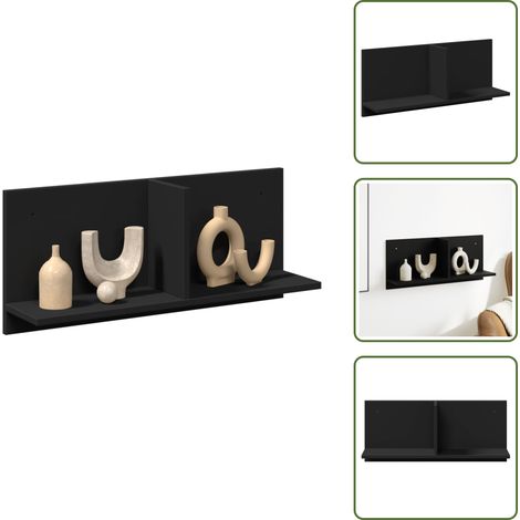 Wandschrank 70x16,5x30 cm Schwarz Holzwerkstoff - Wandschrank - Wandschränke - Hängeschrank - Hängeschränke (1/5)